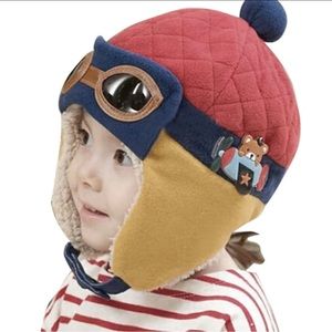 Winter Children Hat Velvet Kids Thicken Cap Warm Windproof Handmade Knitted Caps